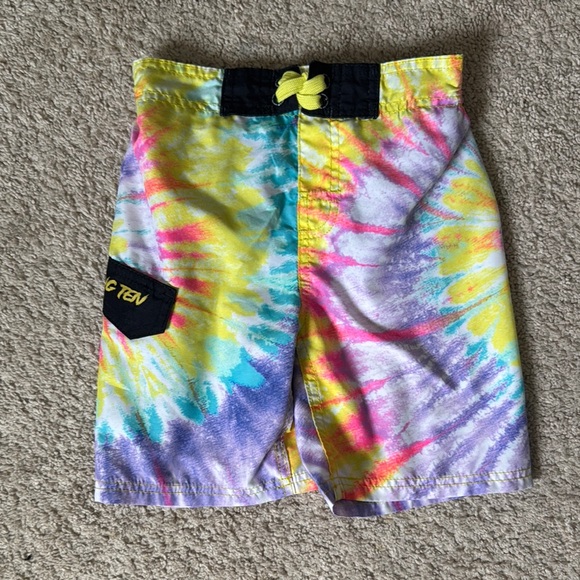 Hang Ten Colorful Tie-Dye Board Shorts size 6 - Picture 1 of 4